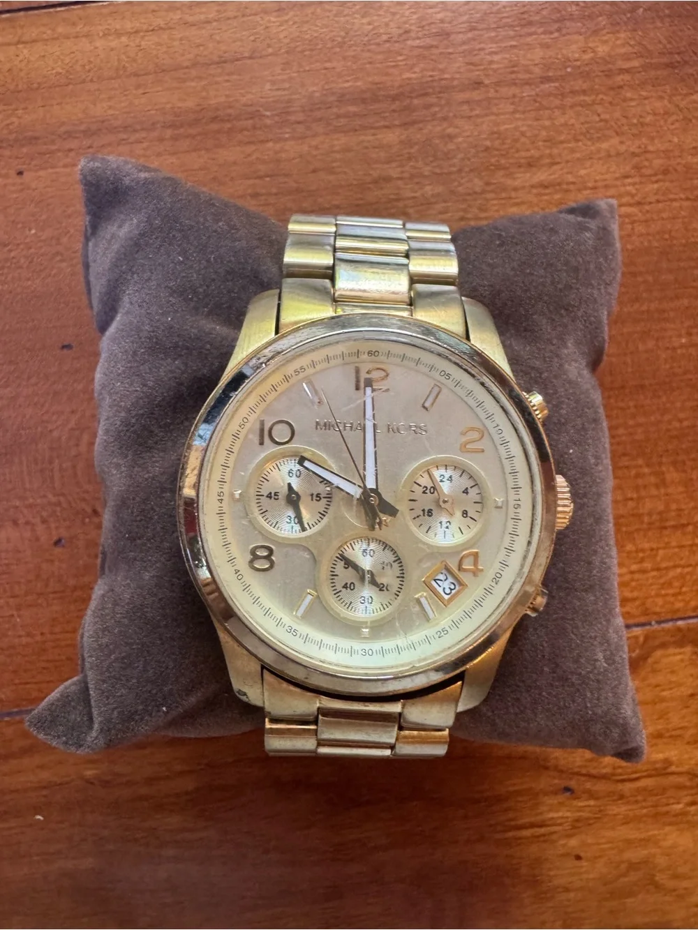 Michael Kors Gold-Tone Chronograph Bracelet Watch